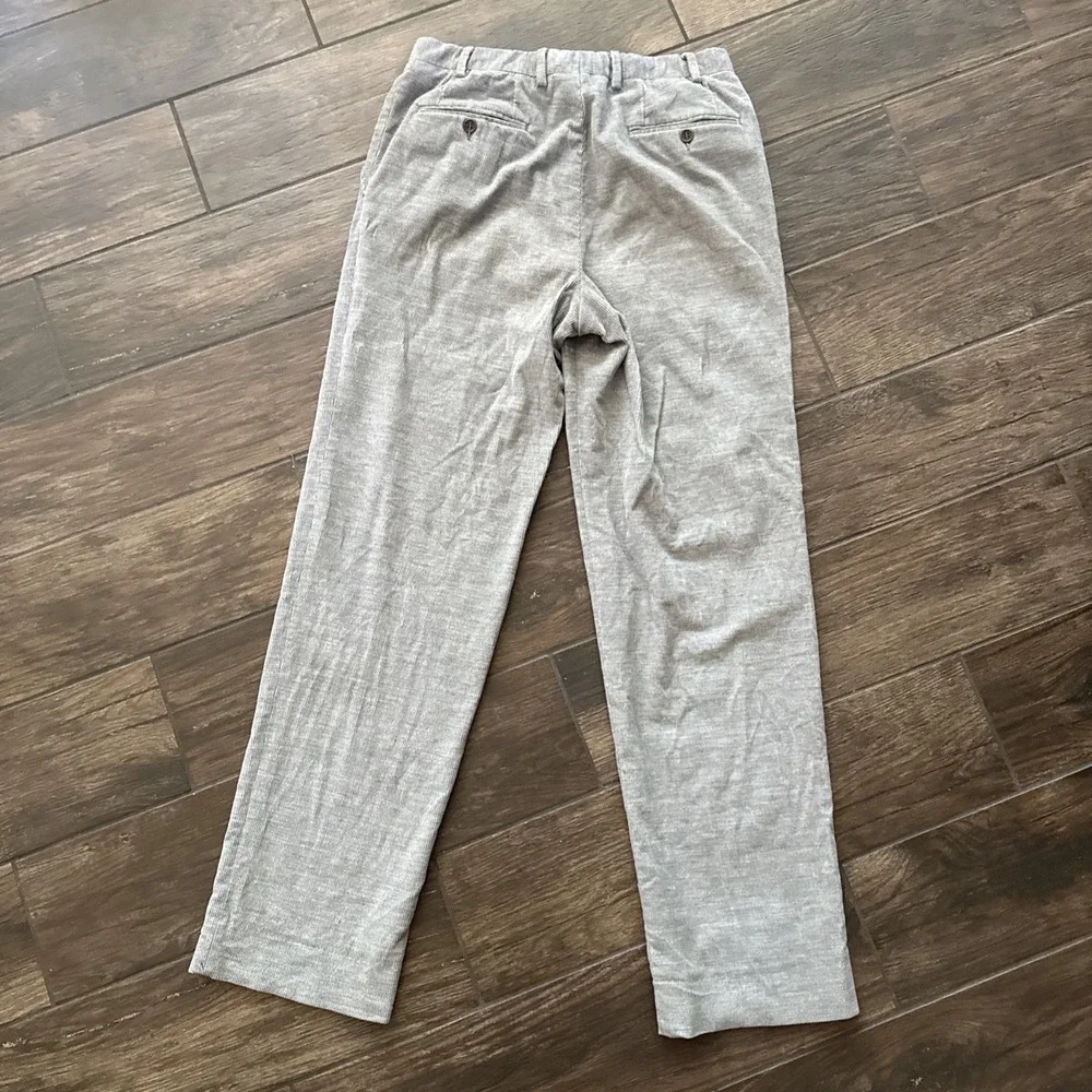 Canali Corduroy Pants Men 32 Gray Cotton Wool Stretch Made in Italy